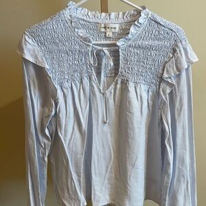 & Other Stories Light Blue Smocked Women's Top
